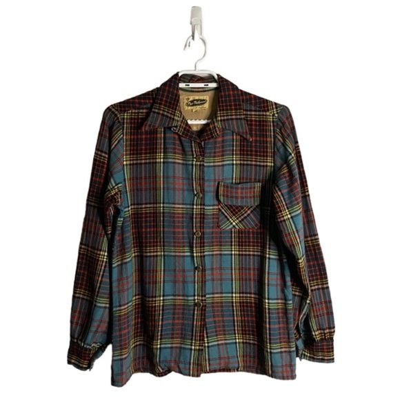 Pro-Tailored by Concordia Tops - Pro-Tailored by Concordia Vintage Women's Plaid Button-Down Shirt